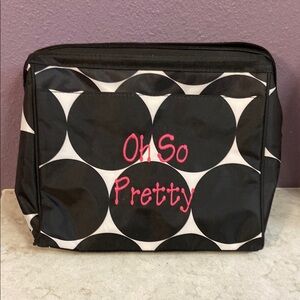 Thirty-One Black and White Cosmetic Bag